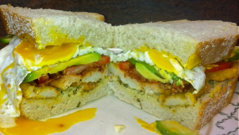 Abalone and Egg Sandwich